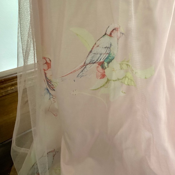 S Diana Vickers Star Amazing Pink Parrot Dress Sheer Top Art 2 Wear - Picture 12 of 16